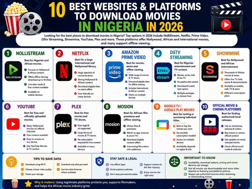 Websites to Download Movies in Nigeria Websites to Download Movies in Nigeria